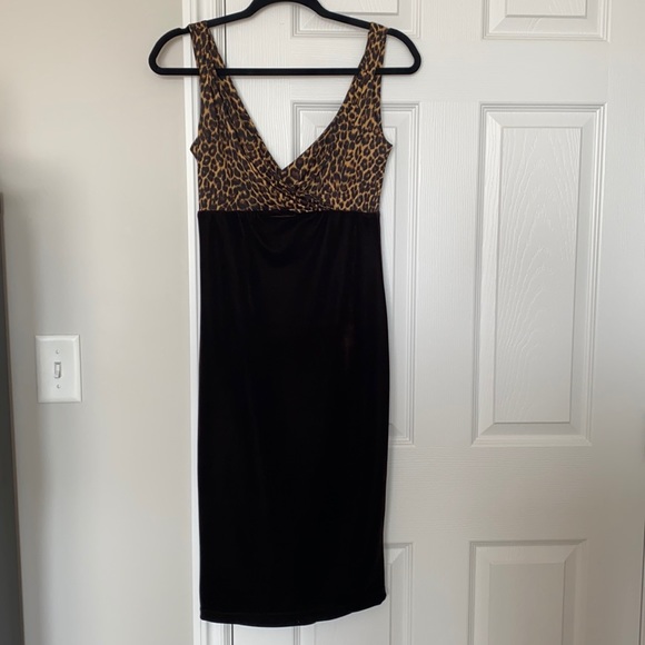 PinUp Couture Leopard Print Wiggle Dress - Picture 1 of 6
